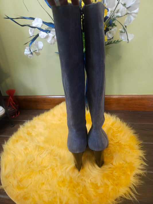 NWOT Calvin Klein Grey Suede Boots Size 10