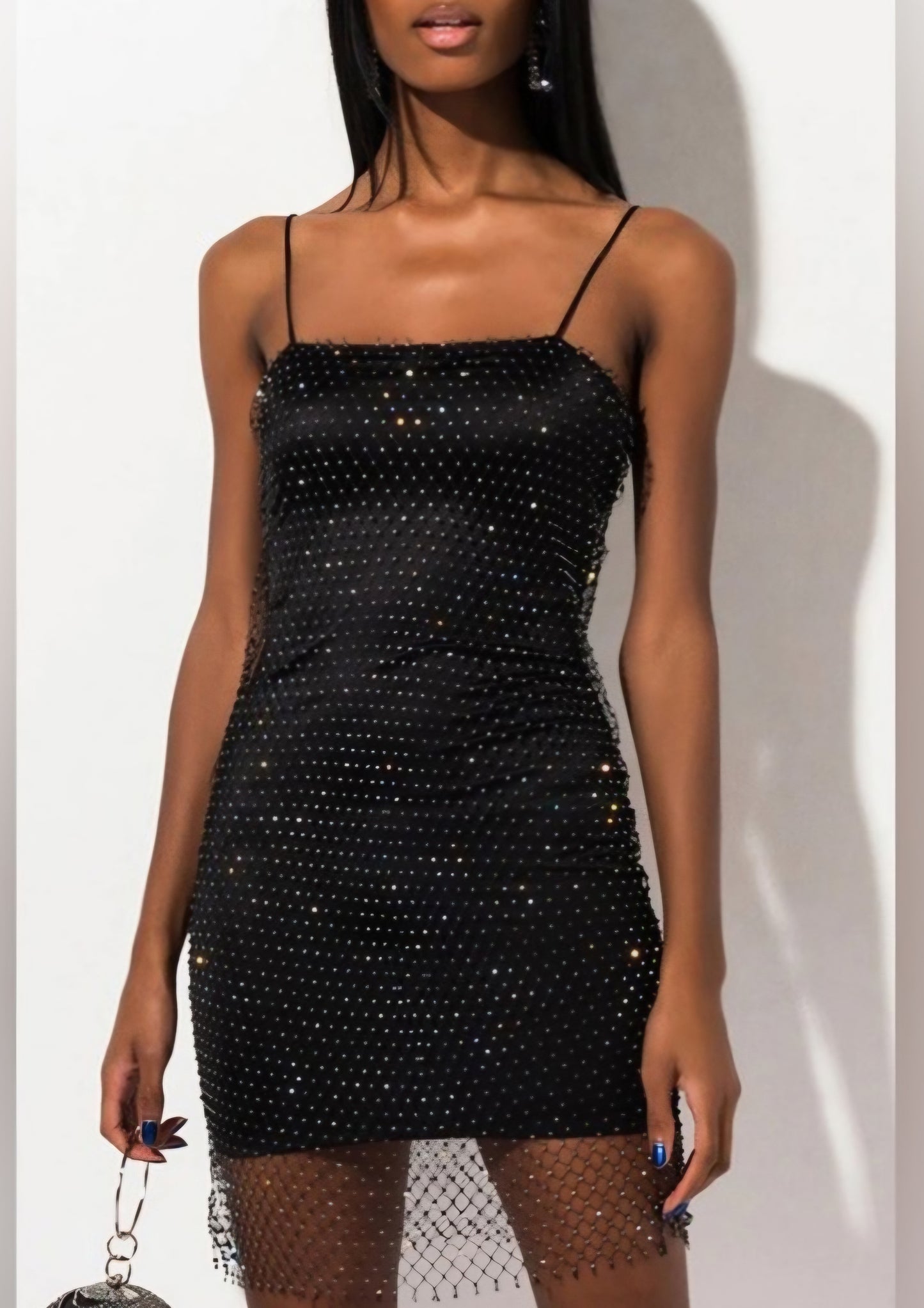 Akira Black Rhinestone Dress Best Size Large