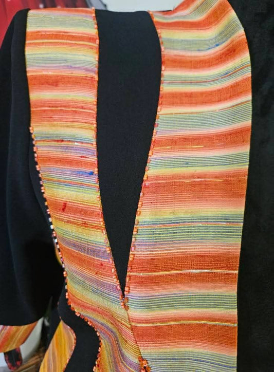 KB.NA Black Ethnic Print Jacket Size Medium/Slim Large