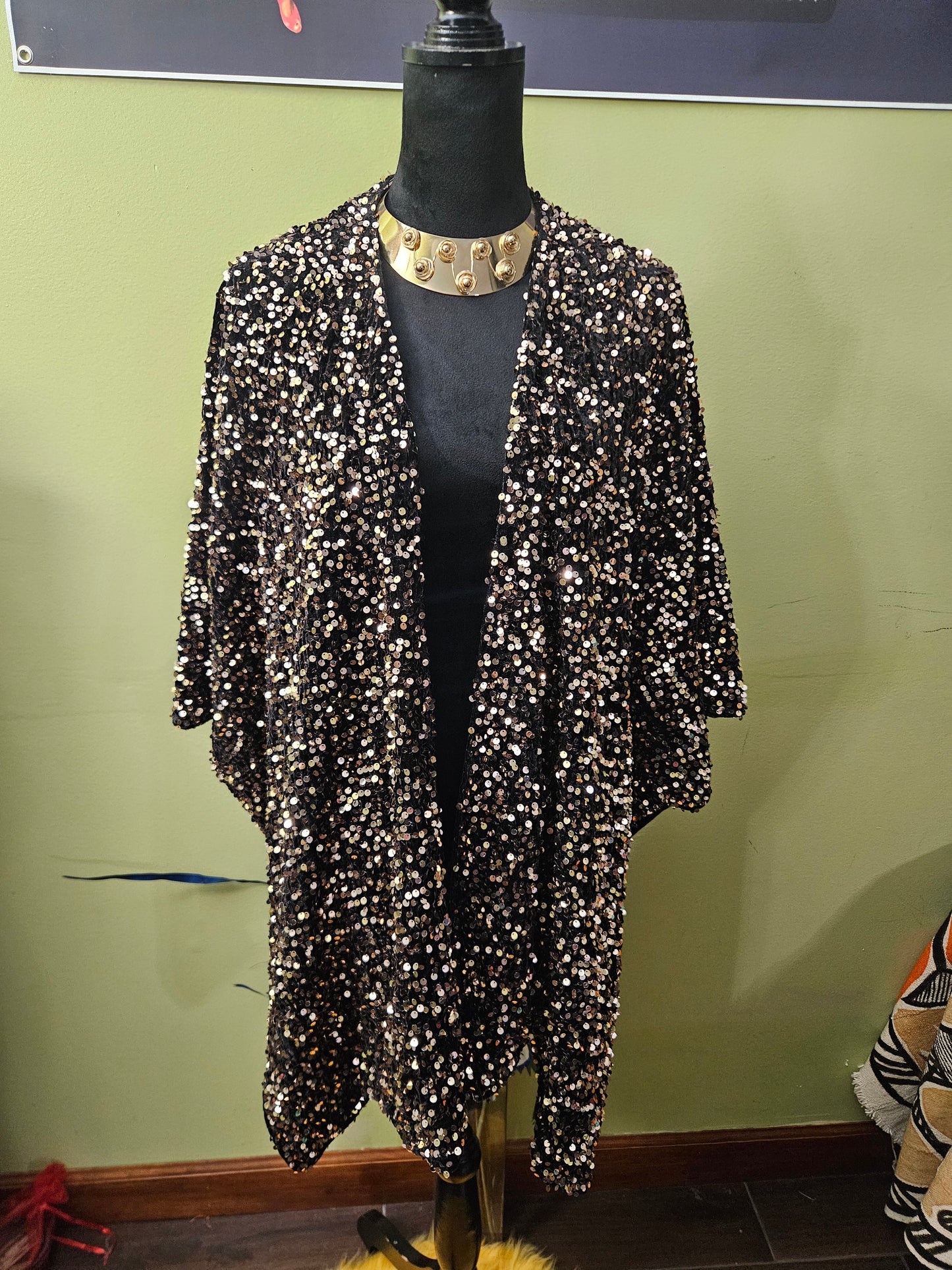 Torrid Gold Sequin Jacket One Size