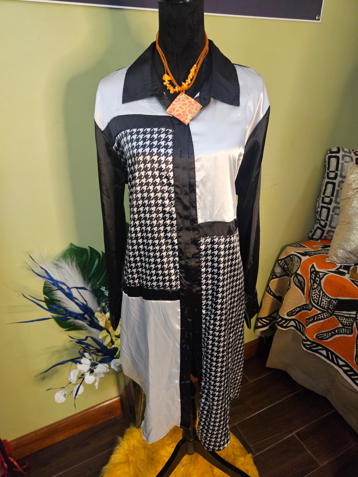 NWT Curvy Girl Houndstooth Blouse Size 3X