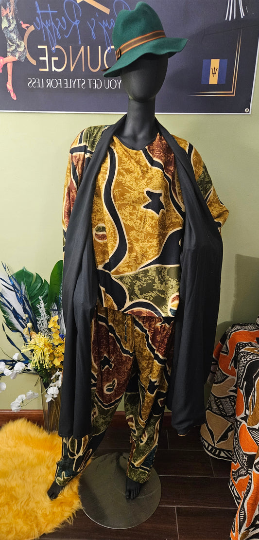 NWOT Afro Heritage Tribal Three (3) Piece Pant Set One Size