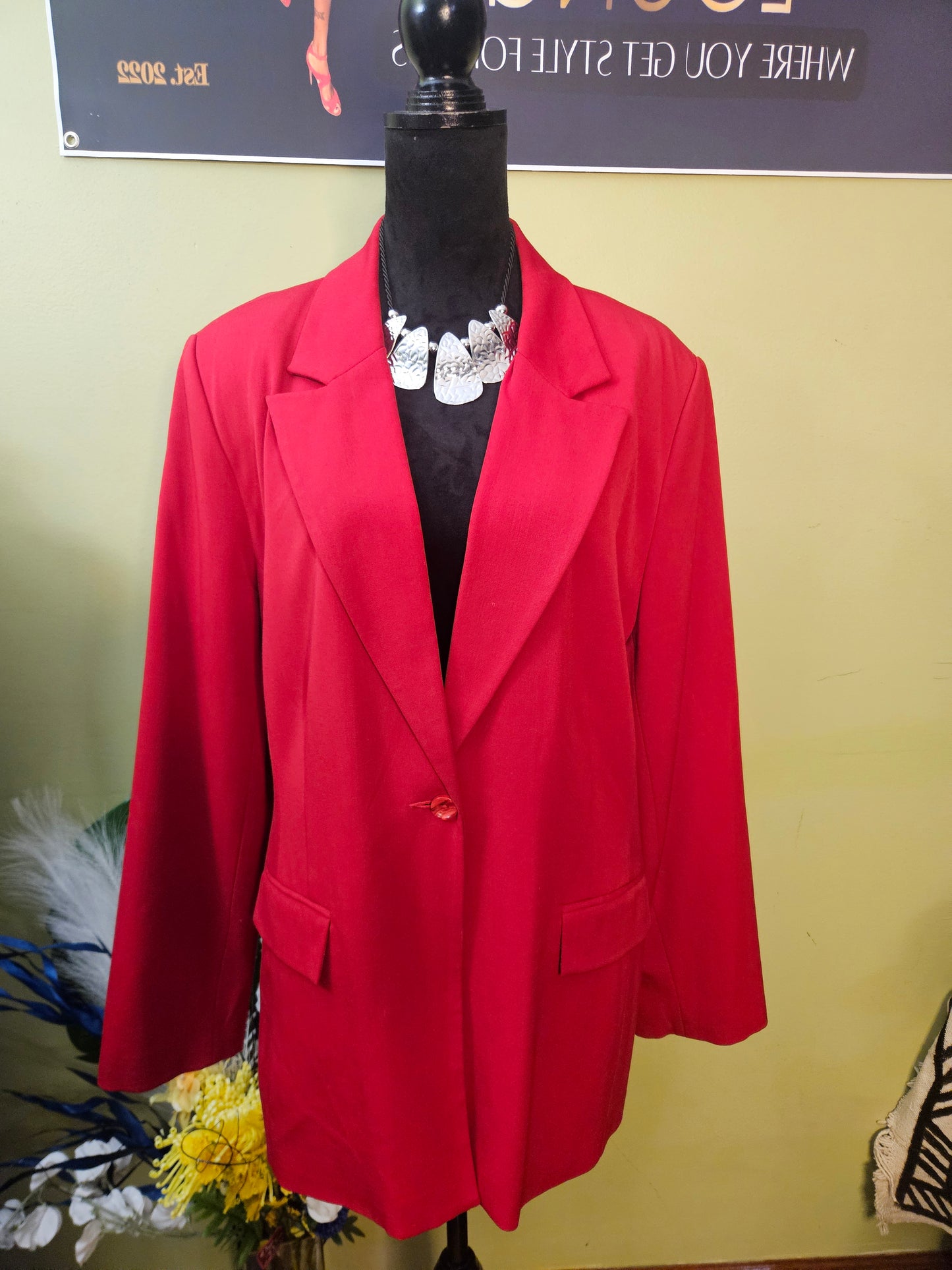 Sag Harbor Red Blazer Size 18