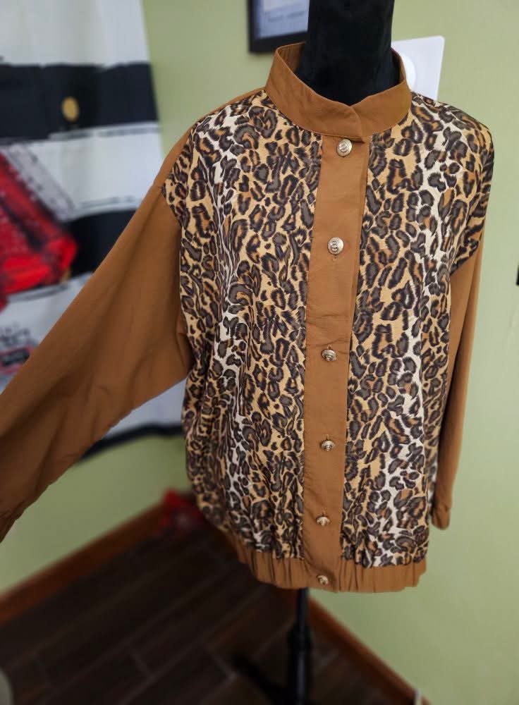 Sport Savy Brown Animal Jacket Size 1X