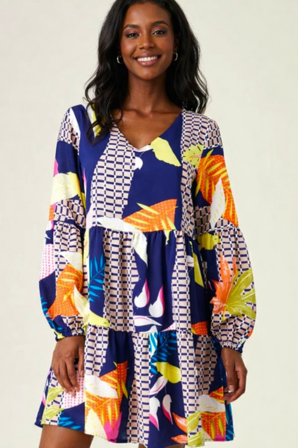 Colorful Babydoll Dress Size Large