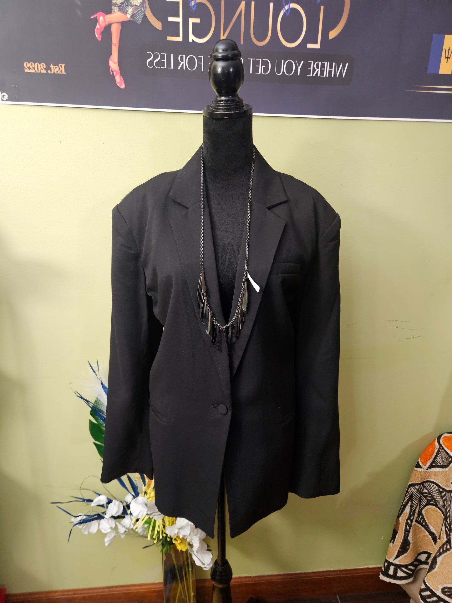 NWT INC Black Blazer Size XXL
