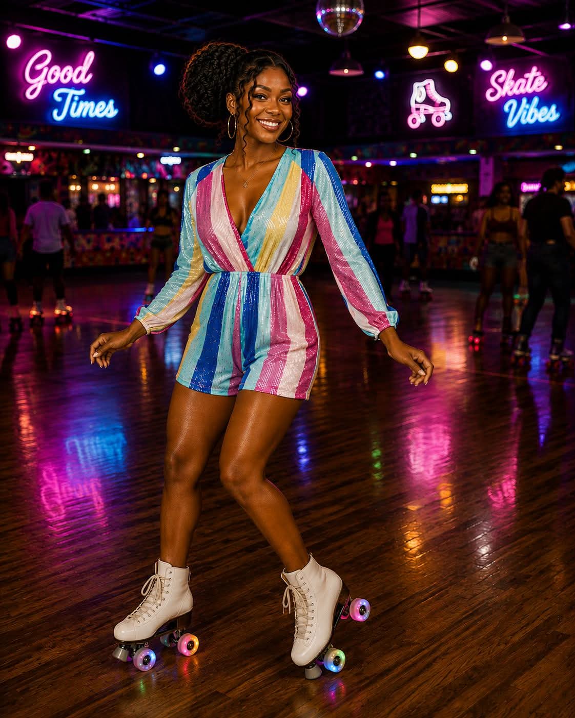 Pastel Sequin Romper Best Size Large
