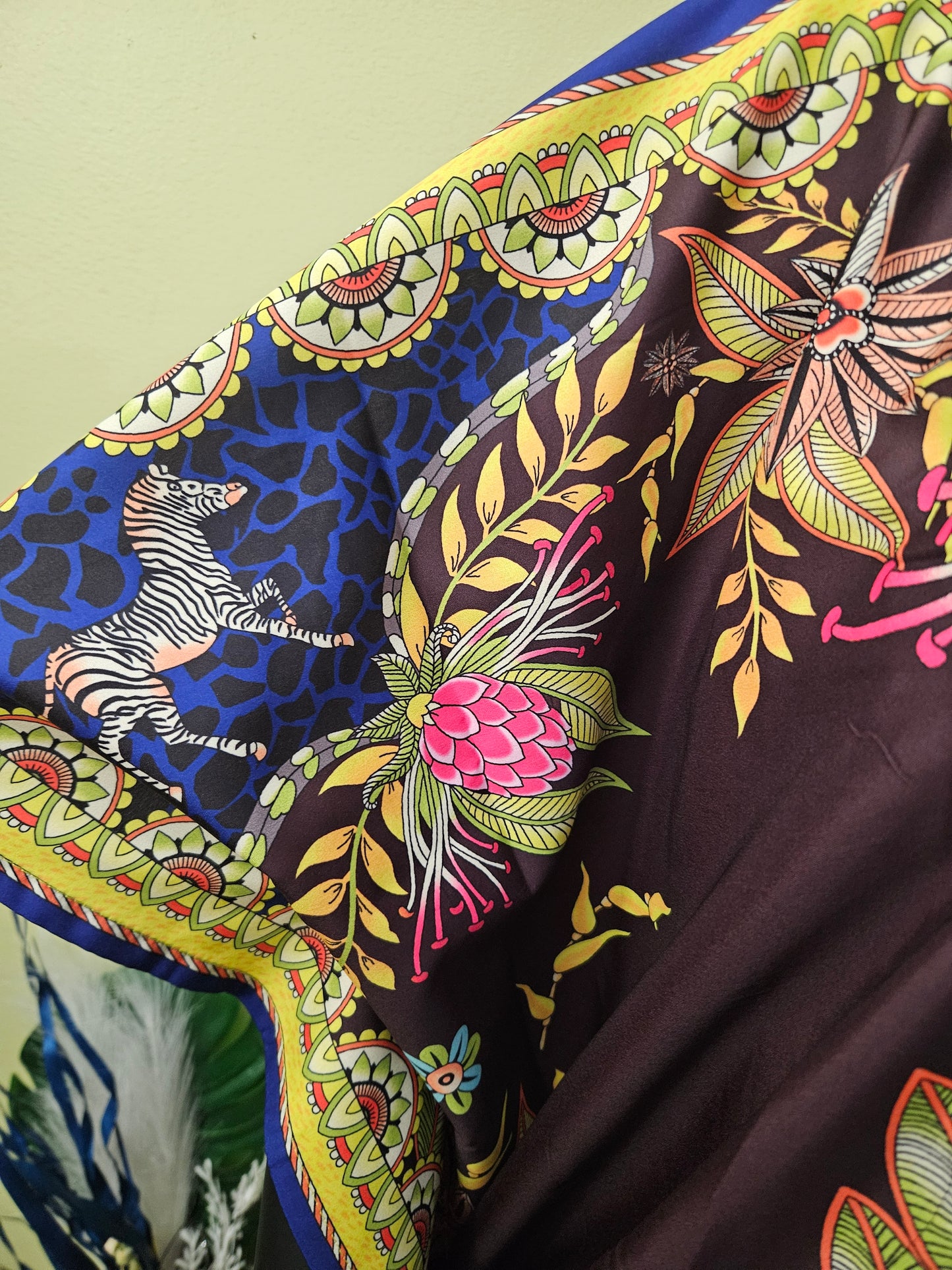 NWT Brown Floral Kaftan One Size