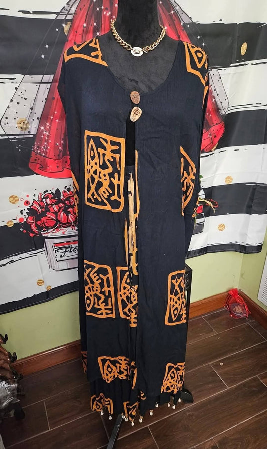 Black Magic Duster and Skirt Set One Size