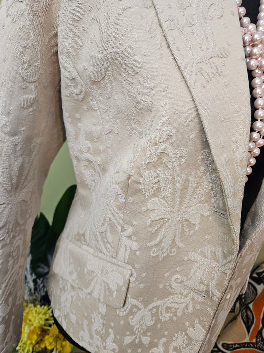 Vintage Newport News Classic Blazer with Raised Light Shimmered Stitching Size 18