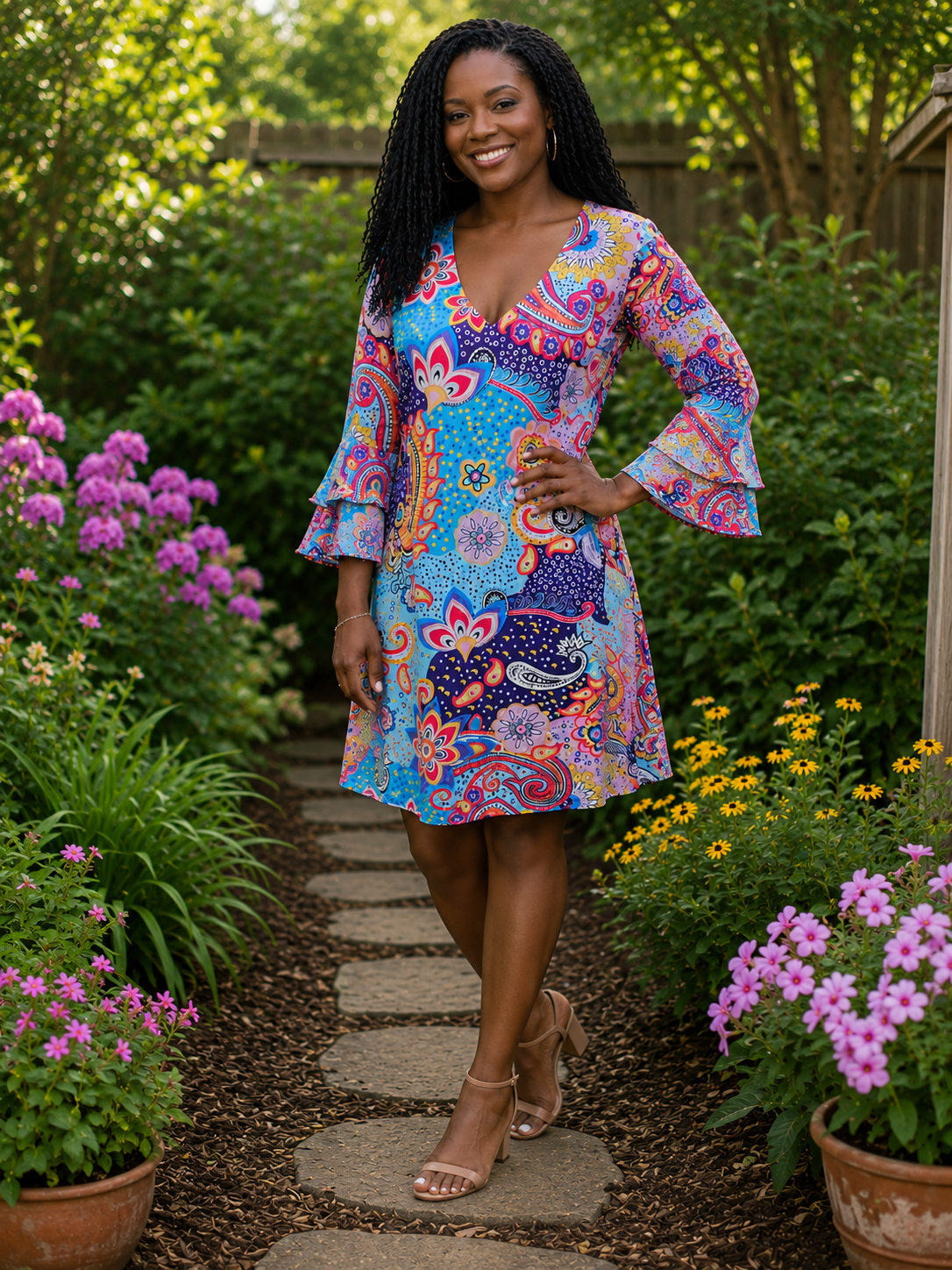 Nora Cora Floral Dress Size Medium