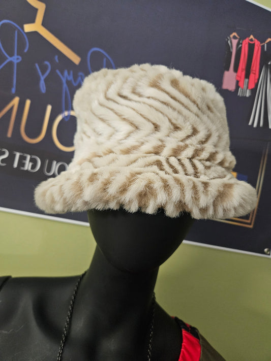 Unbranded Taupe & Beige faux fur Hat