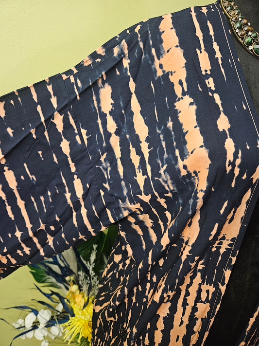 Unbranded Blue/taupe Tie Dye Duster Size L/XL