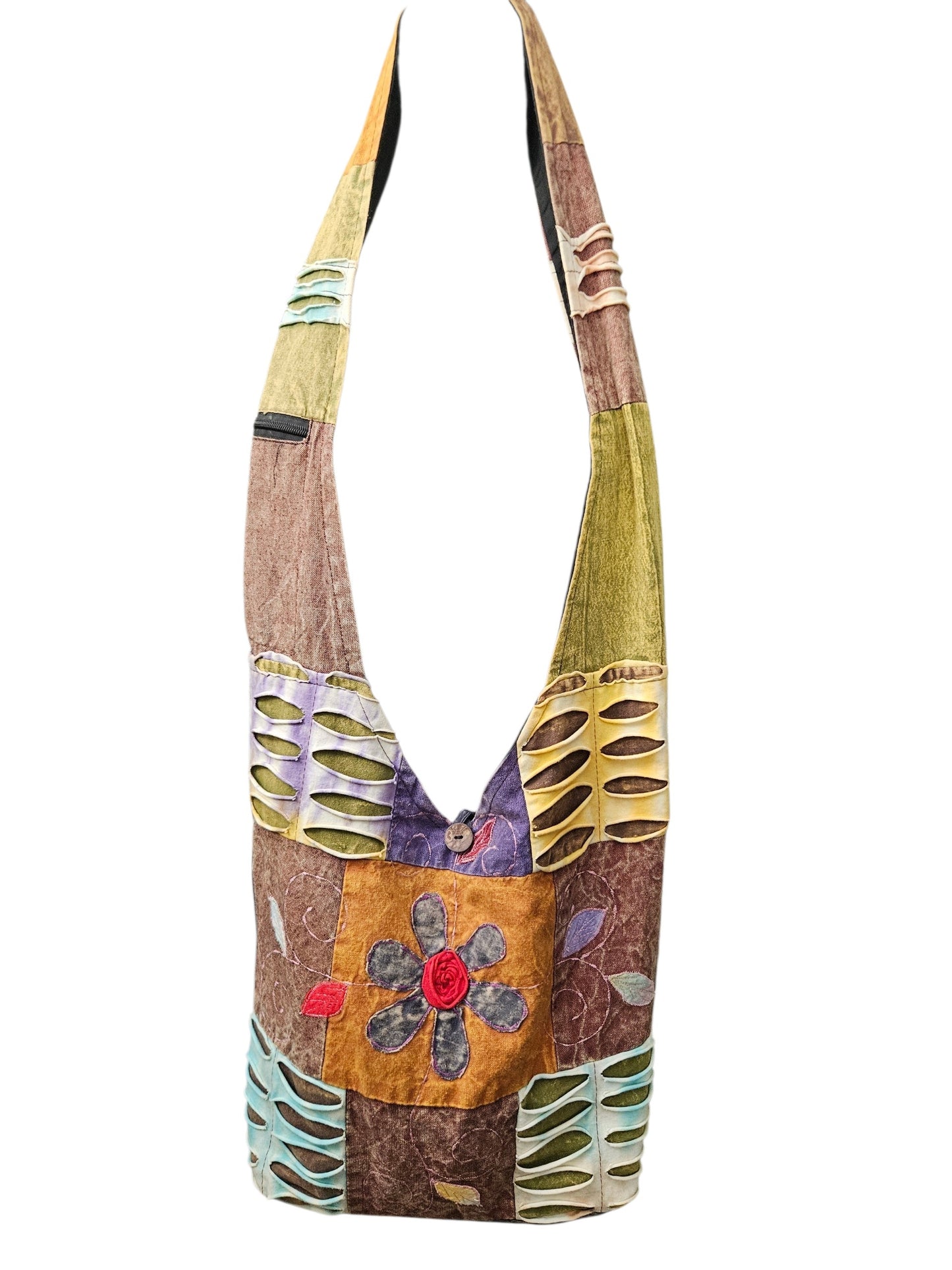 The Collection Royal Boho Patch Crossbody/Shoulder Bag