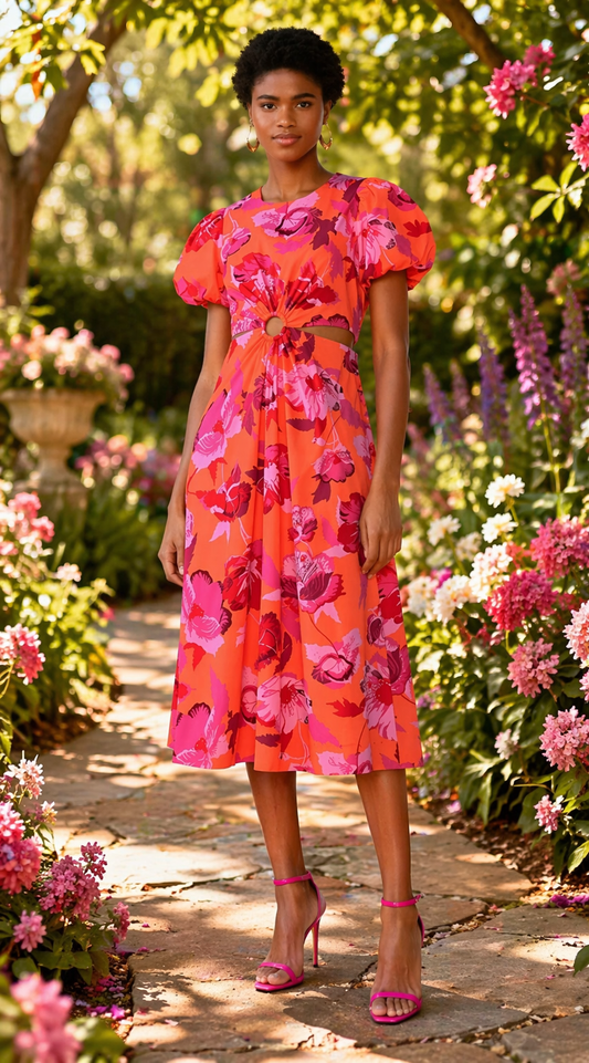 Scoop Orange Floral Dress Size XXL (20)