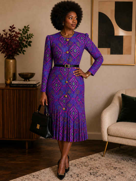 Leslie Faye Vintage Secretary Dress Best Size 16 (P2P=23)