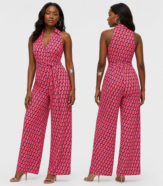Diane Von Furstenberg Wide Leg Jumpsuit Size XL