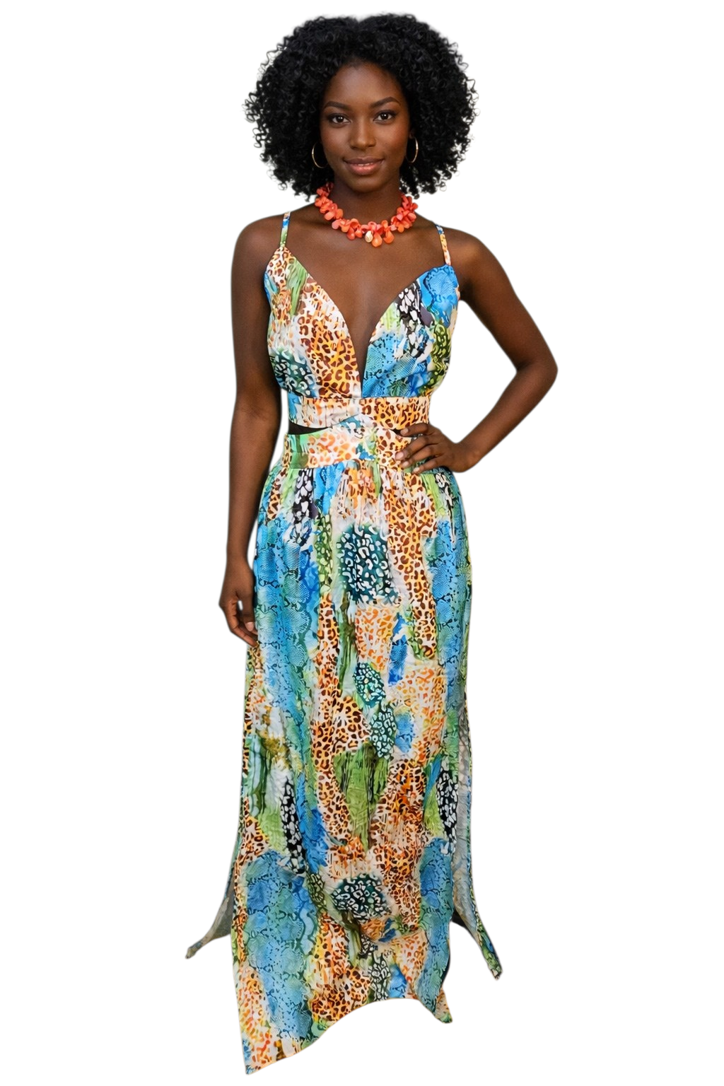NWT Shein SXY Snake Print Maxi Dress Best Size 1X