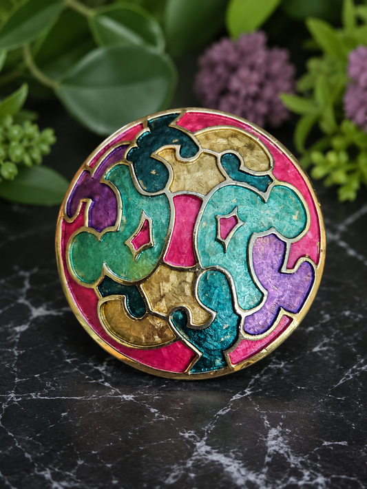 Kramer Colorful Vintage Brooch (Stamped)