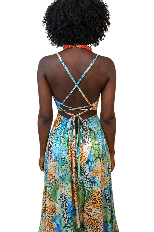 NWT Shein SXY Snake Print Maxi Dress Best Size 1X