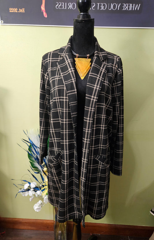 Maurices Black and Taupe Jacket Size 2X