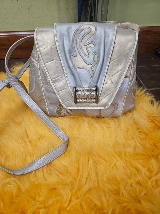 Sharif Beige and Cream Vintage Bag