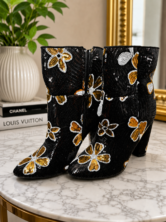 NWOT Just Fab Sequin Boots Size 9.5