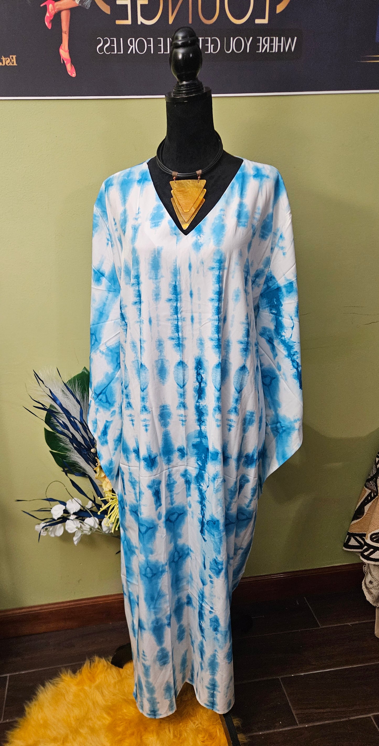 Unbranded Tie Dye Dress with Split Sleeves Best Size 4X