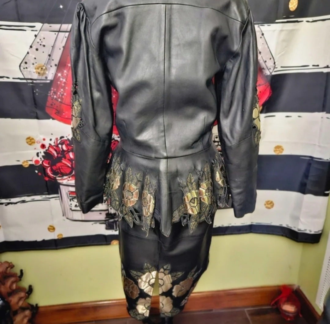 Vintage Three (3) Piece Leather Suit
