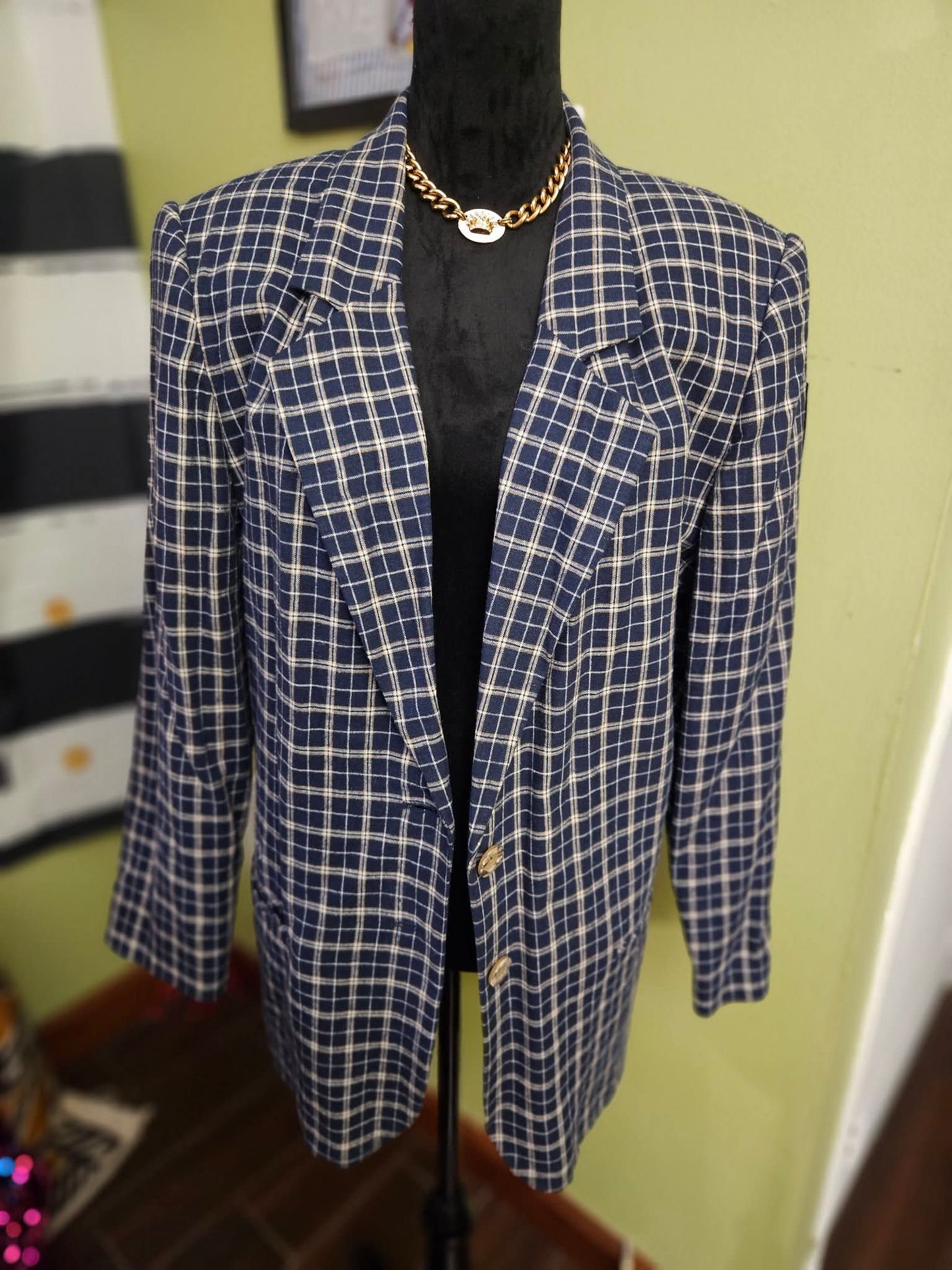 Sag Harbor Navy Plaid Size 18W