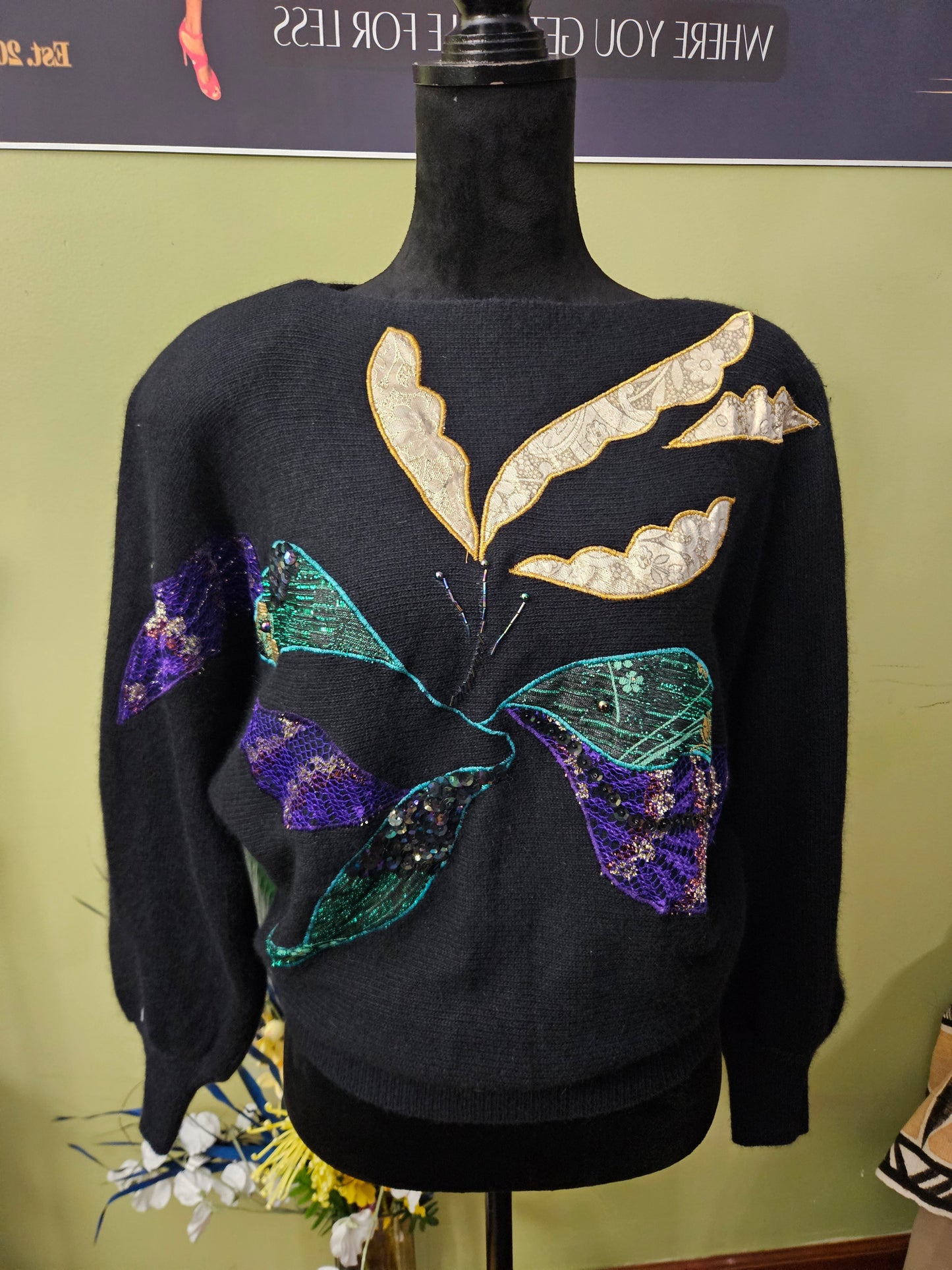Anna Angora Wool Sweater Size Medium