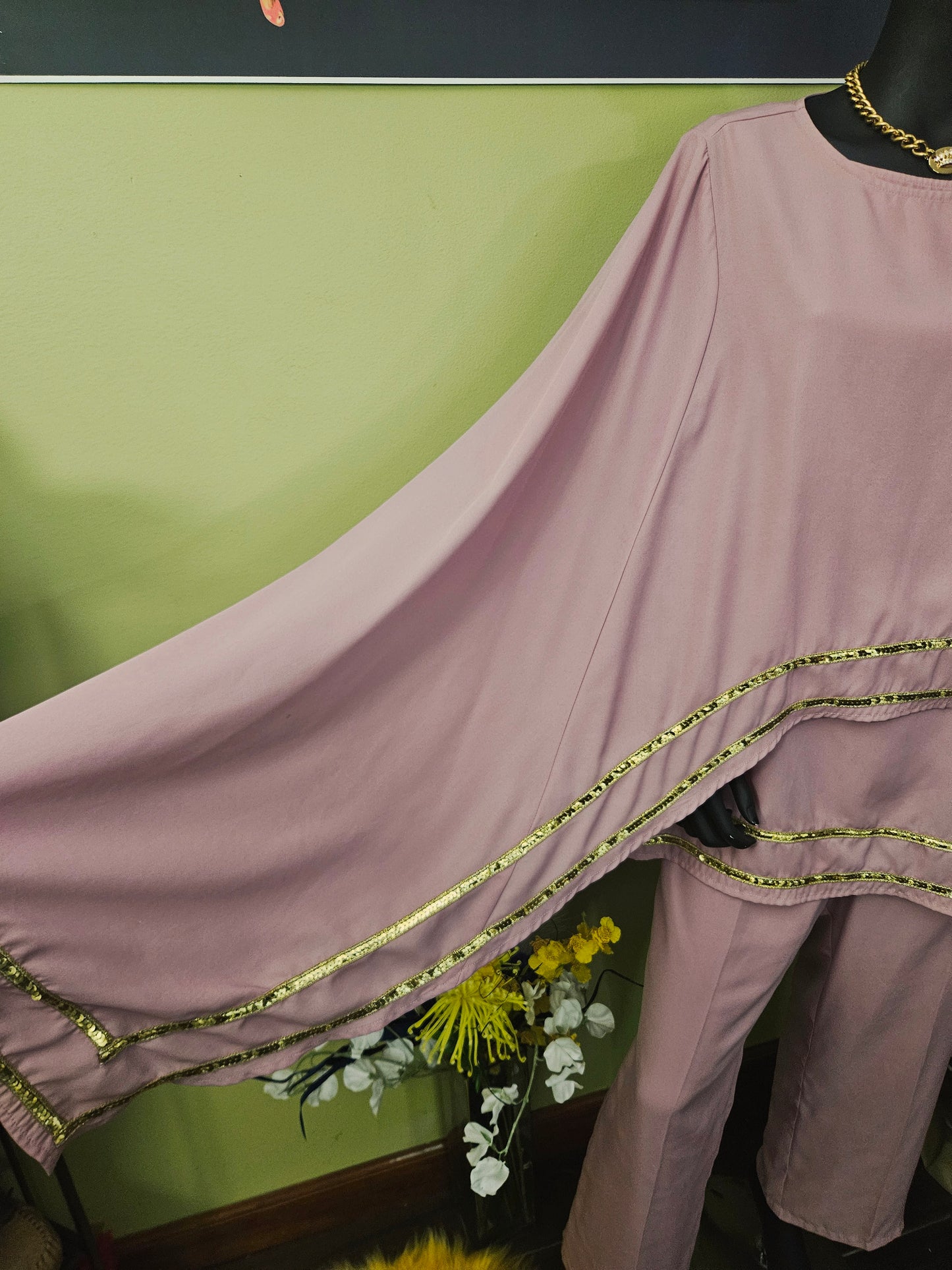 Ashro Pink Three (3) Piece Pant Set