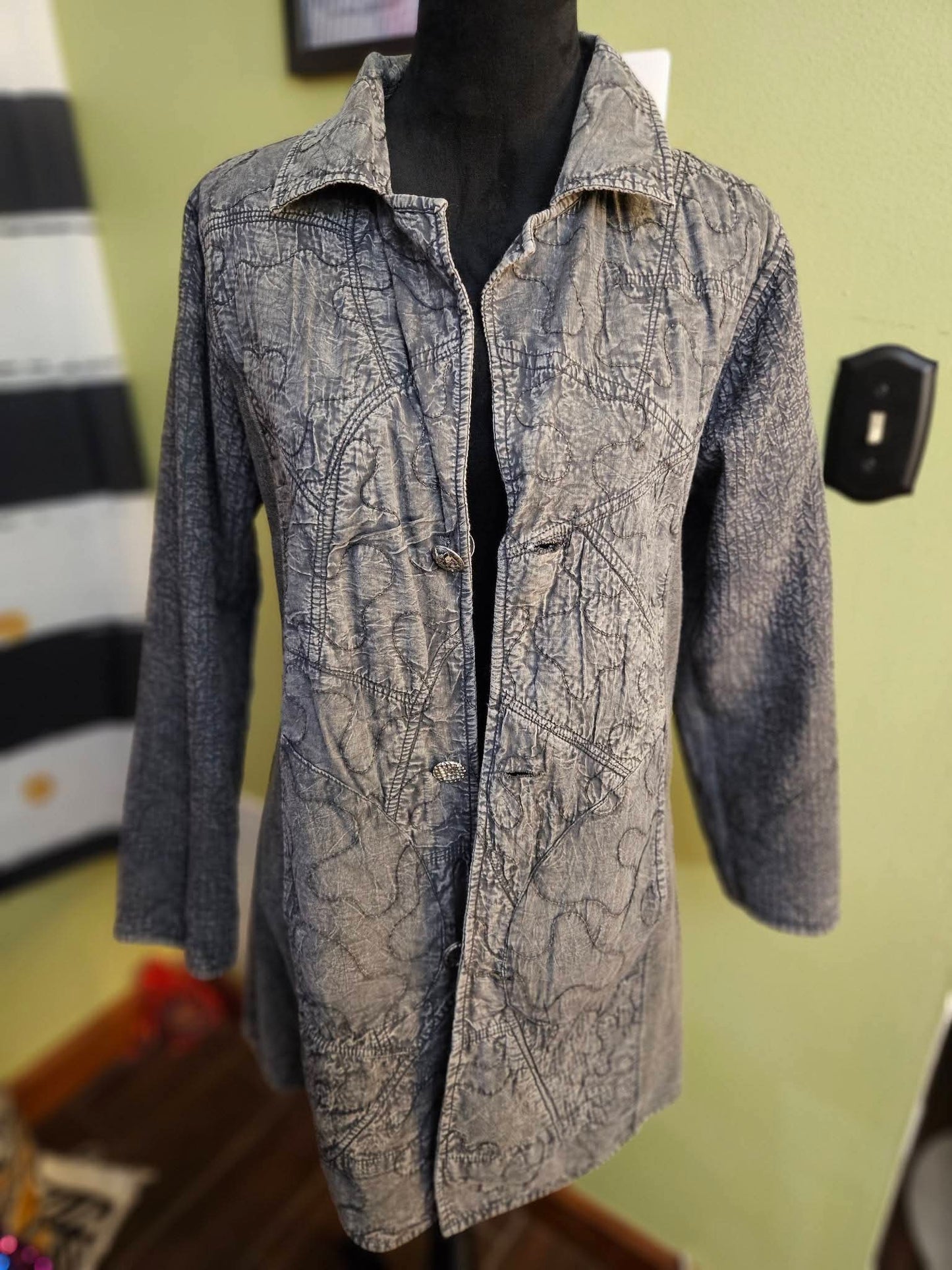 Grey Acid Reversible Jacket Size Small/Slim Medium