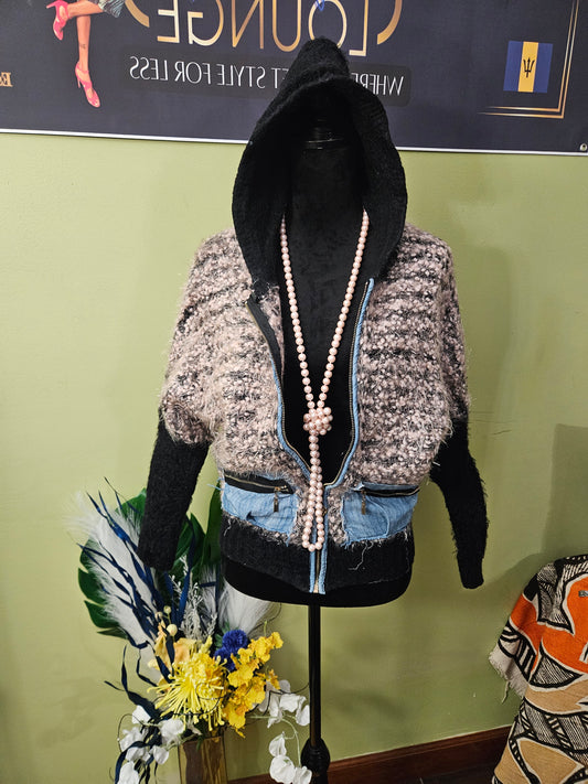 Unbranded Pink and Black Wool Jacket Size Medium