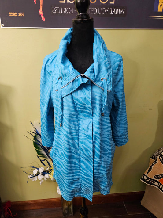 Berek Turquoise Animal Jacket Size XL
