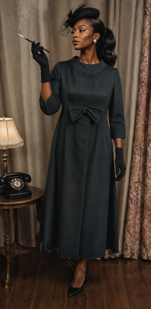 JR. Theme 30's 40's Vintage Dress/Coat with Ribbed Fabric
Best for Size Up to Medium