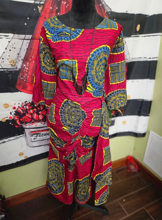 African Dress made by Grassfields. P2P = 22 inc.Waist = 21 inc.