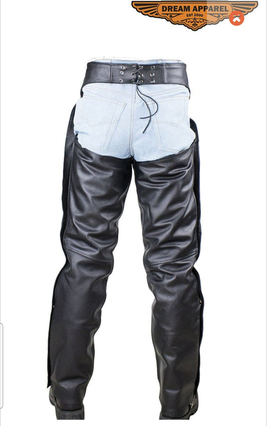 NWT Dream Apparel Leather Chaps Size Men's Small