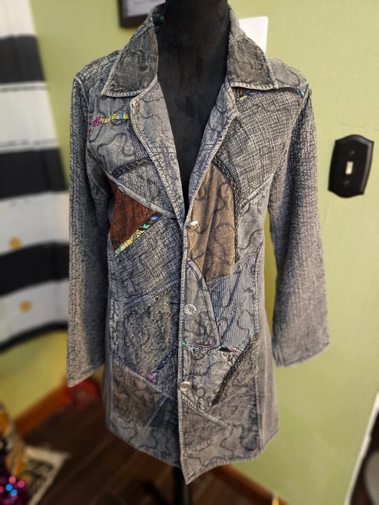 Grey Acid Reversible Jacket Size Small/Slim Medium