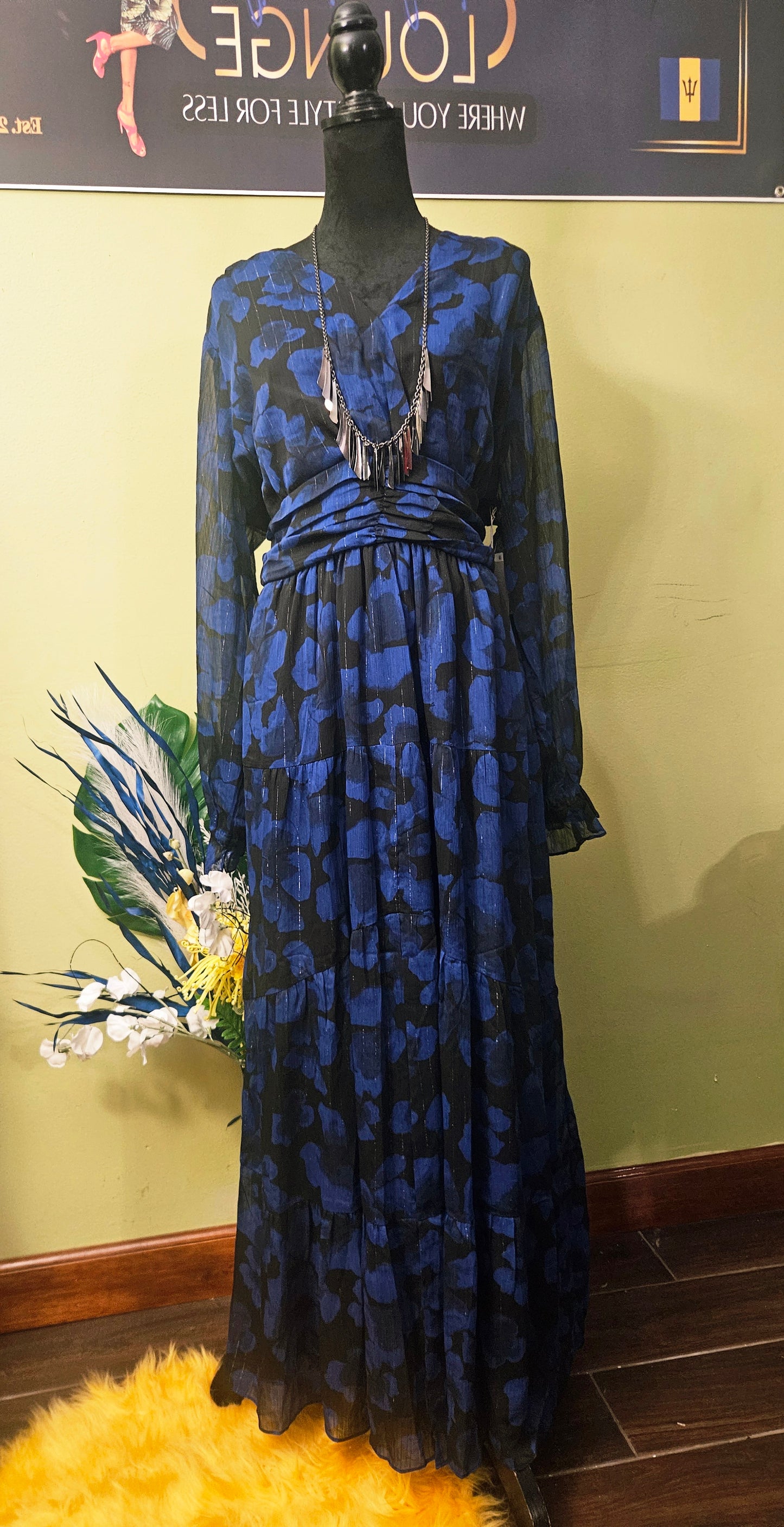 NWT Chelsea 28 Navy/Black Dress Size 3X