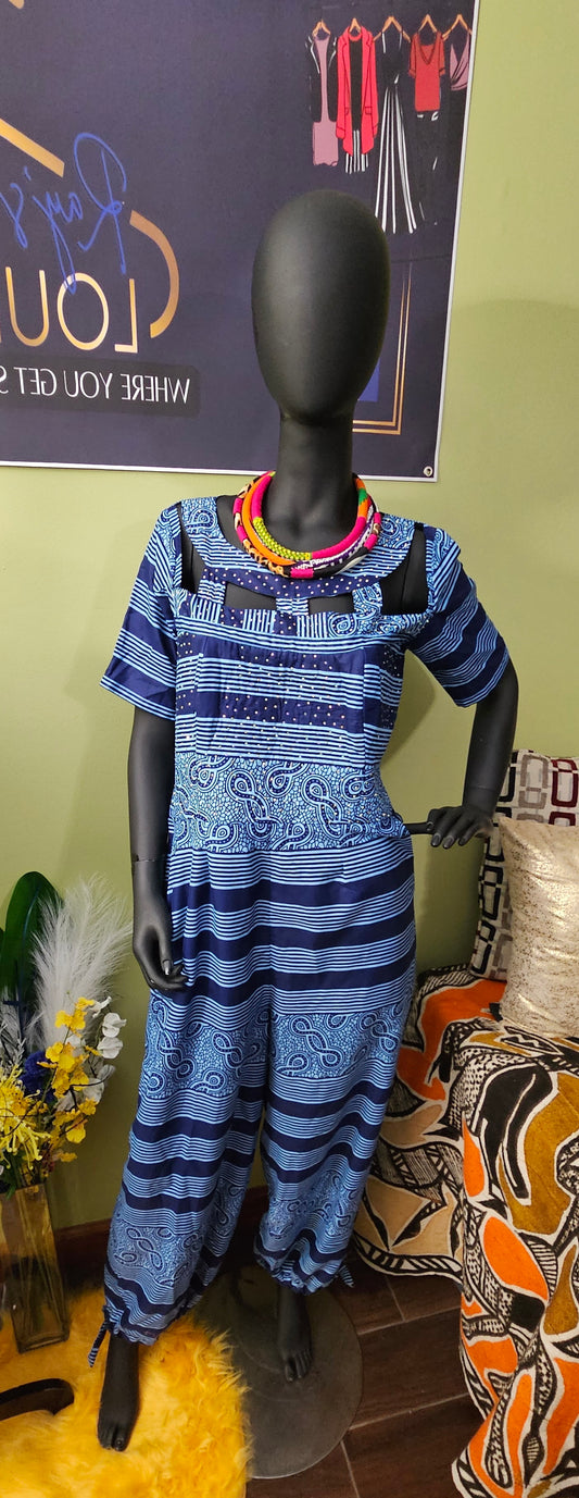 Unbranded Mixed Print Jumpsuit Size XL