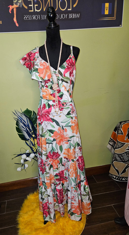 Boston Proper Floral Maxi Dress Size 18