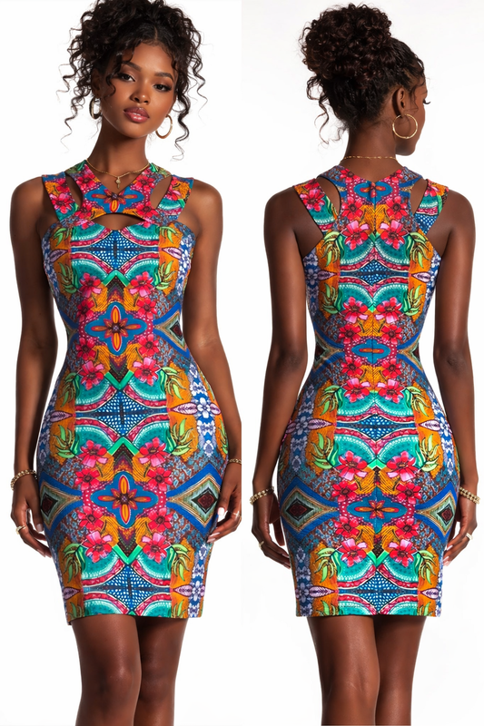 NWT Taylor Double Strap Printed Dress Size 14