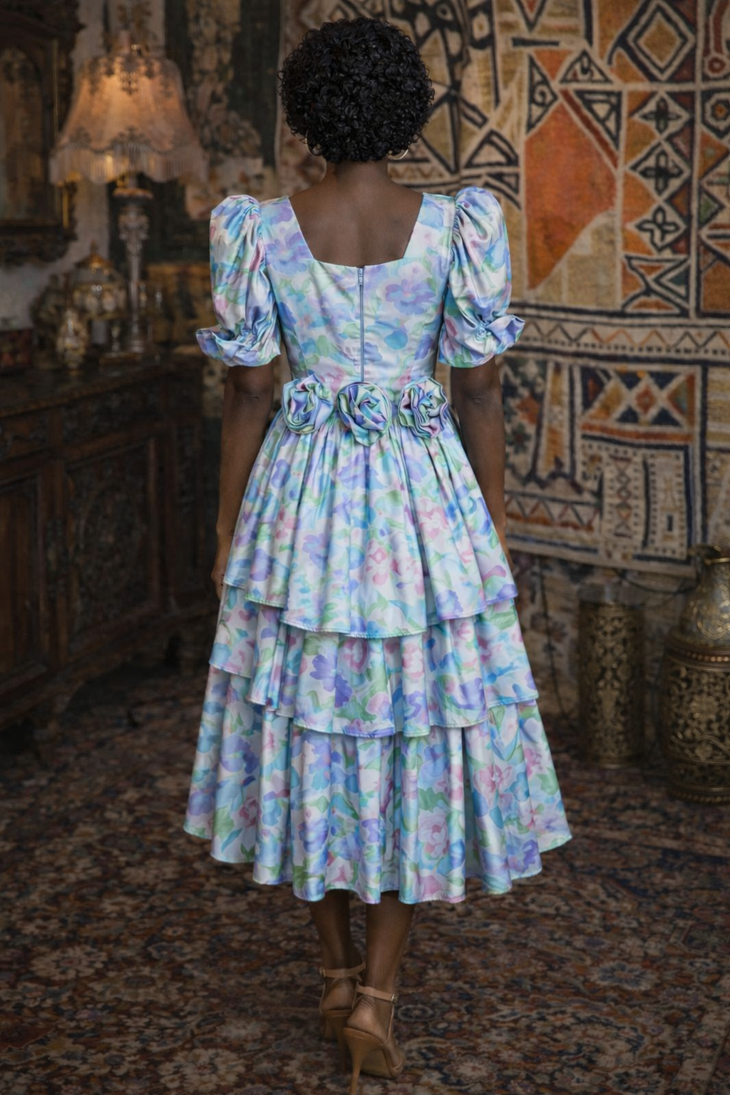 Custom Made Pastel Vintage Dress