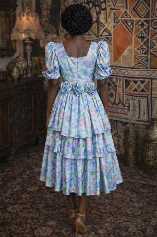 Custom Made Pastel Vintage Dress