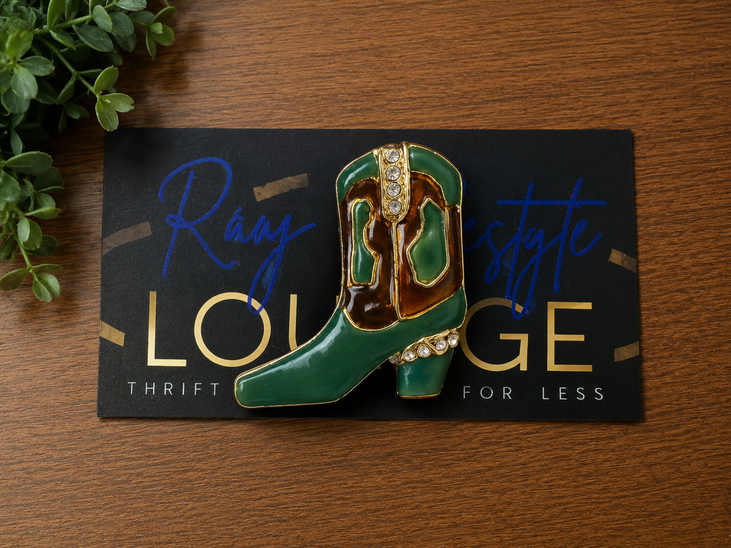 Western Mates Hand Painted Boot Brooch