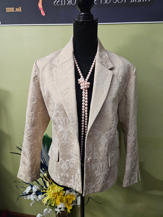 Vintage Newport News Classic Blazer with Raised Light Shimmered Stitching Size 18