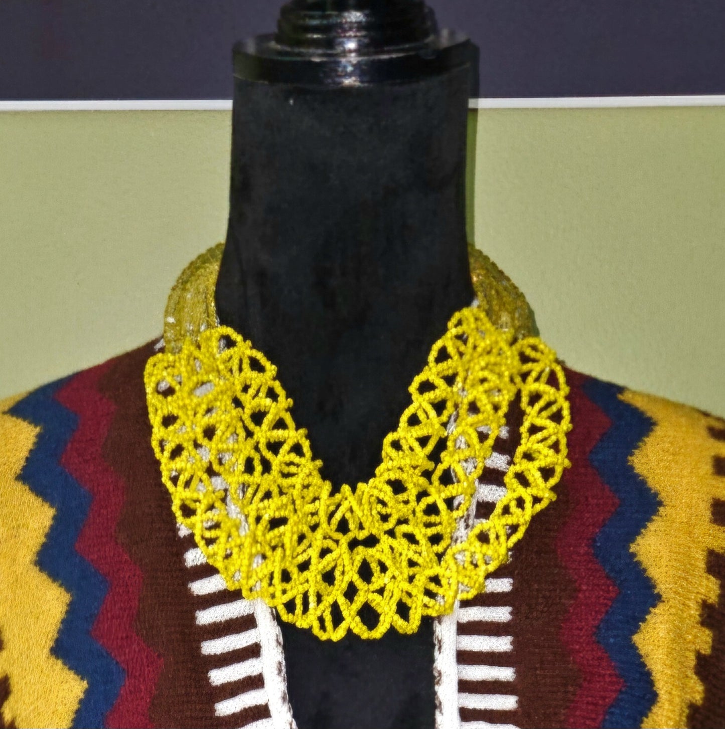 Three (3) Strand Beaded Necklace Set Handmade in Liberia