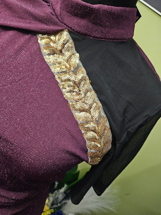 Shein Burgundy Shimmered Dress Size 0XL