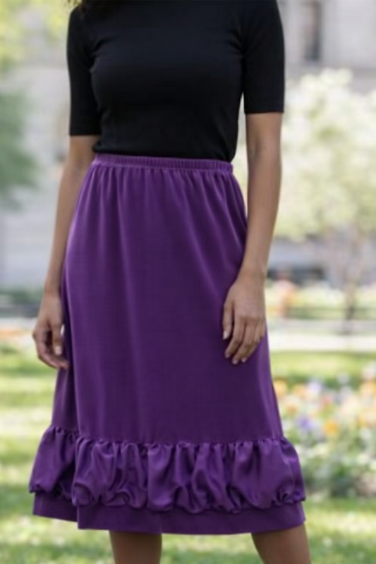 Grace Elements Purple Velvet Skirt Size 10